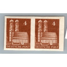 ALEMANIA ESTAMPILLA SEGUNDA GUERRA MUNDIAL OCUPACION ALIADA 1948 MICHEL 74w PAREJA VARIEDAD SIN DENTAR EN UN CATALOGO DEL AÑO 2004 YA MARCABA 150 EUROS DE LUJO !!!